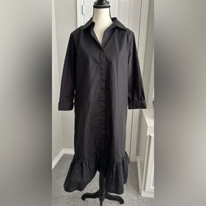 Cezele Black Button Up Midi Dress Size Small